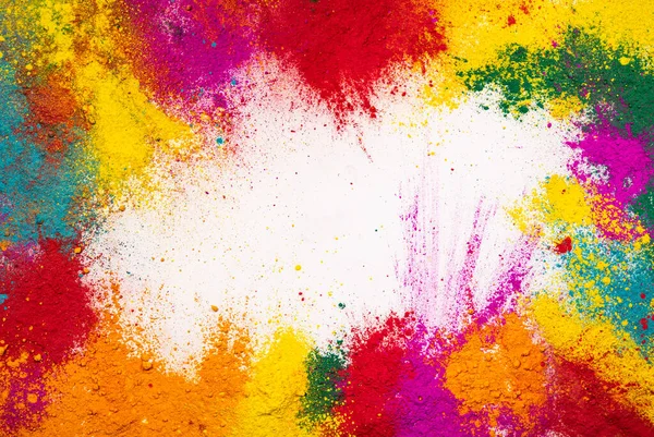 stock image Colorful holi powder explosion isolated on white wallpaper background.