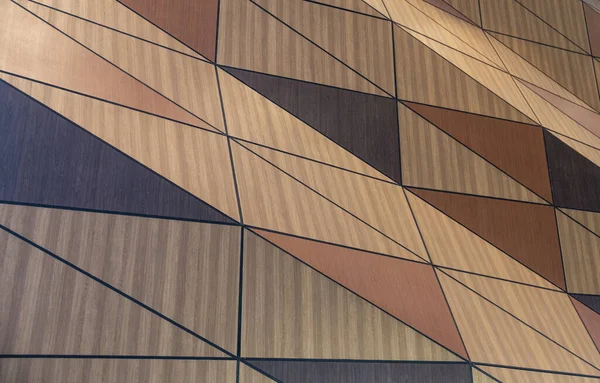 现代木墙层叠成抽象的背景图 — 图库照片