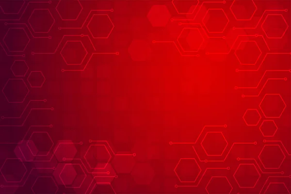 Red hexagonal digital lines on red background wallpaper.