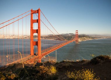 Kaliforniya, Packer Hills 'ten Golden Gate Köprüsü manzarası.