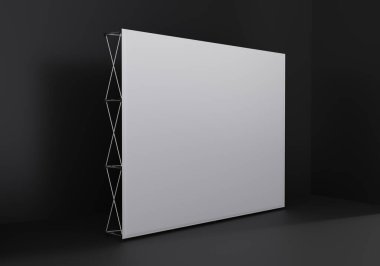 Model ve çizimler için kopya alanı olan Kumaş Sergisi Duvarı resmi. 3B Hazırlanmış Ürün ResmiComment.