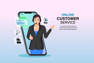 Müşteri hizmeti simgesi sanat tasarım vektörü şablonu