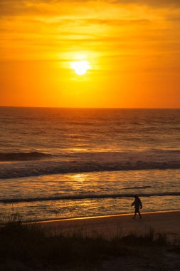 Winter sunrise at Sea Ranch beach in Indialantic Florida