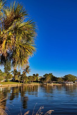 sunset on the river in Indialantic Florida