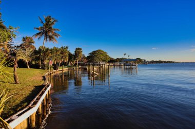 sunset on the river in Indialantic Florida