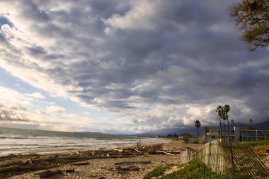 winter storm clouds over Carpinteria California