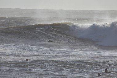 Büyük dalgalar Santa Barbara limanını vurdu.