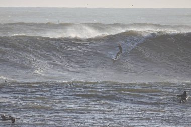 14 yılın en büyük dalgaları Santa Barbara limanını vurdu.