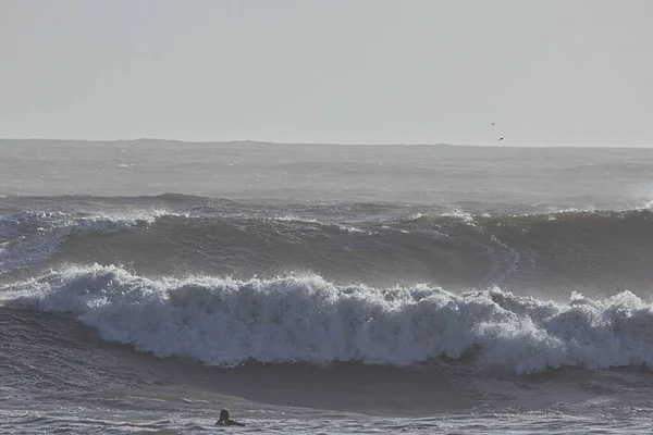 Největší Vlny Let Zasáhly Přístav Santa Barbara — Stock fotografie