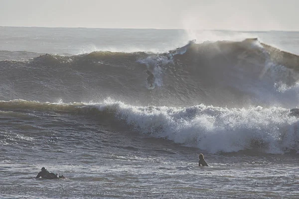 stock image Biggest waves in 14 years hit Santa Barbara harbor