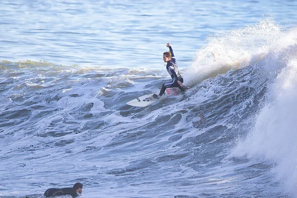 Серфінг Великі Зимові Хвилі Rincon Point Каліфорнії — стокове фото