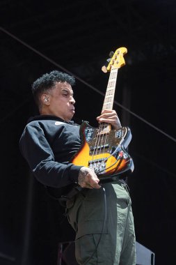 Manchester, Tennessee USA - 10-11-2019: Deftones Exit 111 festivalinde sahne aldı