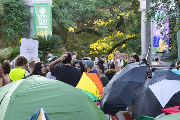 Filistin savaş öğrencisi Tulane Üniversitesi 'ni protesto etti 