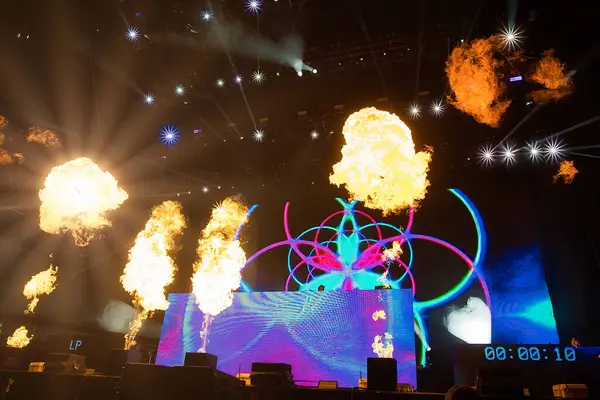 Manchester, Tennessee USA - 06-17-2023: Griz Bonnaroo müzik festivalinde sahne aldı
