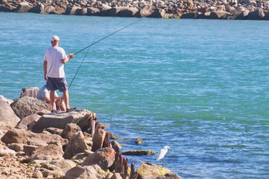 Sebastian Inlet, Florida 'da sörf ve balık tutma