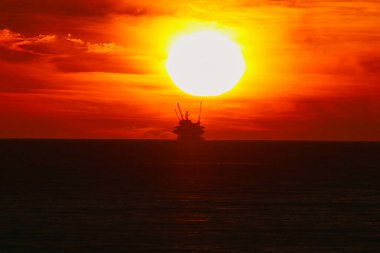 Sunset at Rincon Beach in California