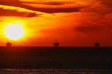 Sunset at Rincon Beach in California