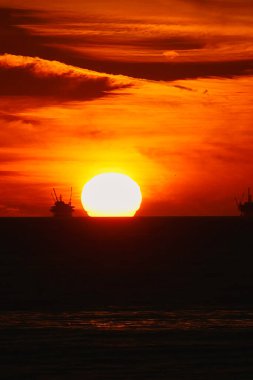 Sunset at Rincon Beach in California