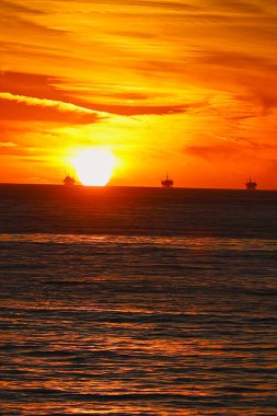 Sunset at Rincon Beach in California