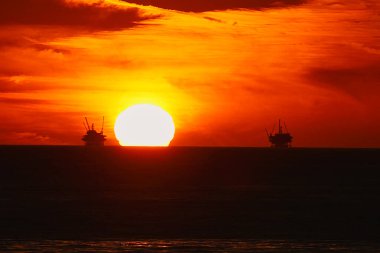Sunset at Rincon Beach in California