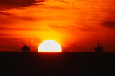 Sunset at Rincon Beach in California