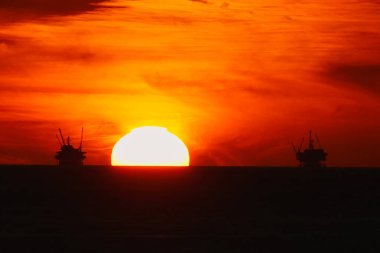 Sunset at Rincon Beach in California