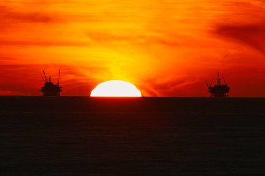 Sunset at Rincon Beach in California