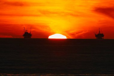 Sunset at Rincon Beach in California