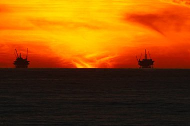Sunset at Rincon Beach in California
