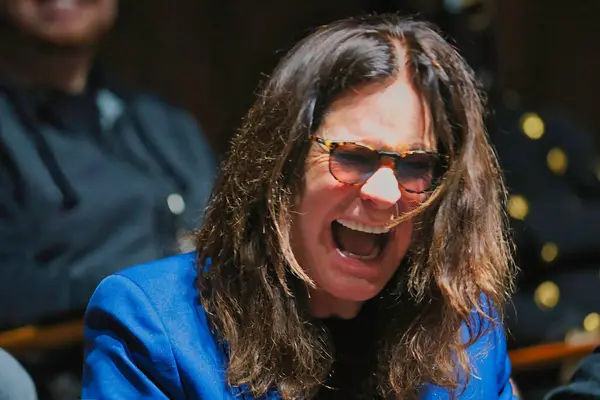 Ozzy Osbourne ve arkadaşları Ozzfest için düzenlenen basın toplantısında.