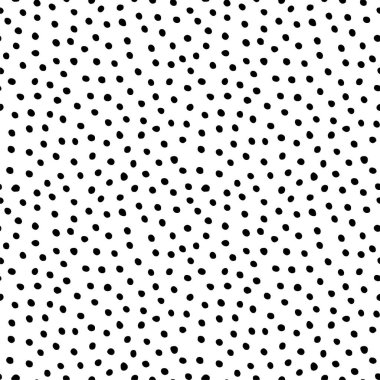 Kusursuz el çizimi benekli desen. Sanatsal sonsuz doku. Noktalı dijital kağıt. Tekstil döşeme kalıbı. Siyah ve beyaz sanatsal çizim kusursuz desenli kumaş tasarımı