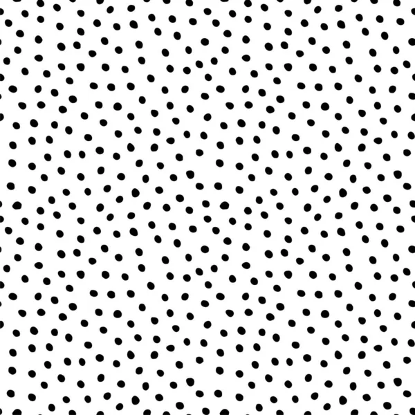 Seamless Hand Drawn Polka Dot Pattern Artistic Endless Texture Dotted — Stock Vector