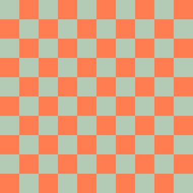 Damalı, pürüzsüz desen. Y2K tarzı 90 'ların dijital kağıdı. Yüzey tasarımı çizimi. Renkli fayanslar arka planda tekrarlanıyor. Basit düz tasarım kumaş tasarım arkaplanı