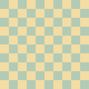 Damalı, pürüzsüz desen. Y2K tarzı 90 'ların dijital kağıdı. Yüzey tasarımı çizimi. Renkli fayanslar arka planda tekrarlanıyor. Basit düz tasarım kumaş tasarım arkaplanı