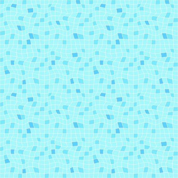 スイミングプールシームレスパターン 夏のデジタルペーパー 水面の視覚的錯覚図 ライトブルーのタイルの繰り返しの背景 夏のファブリックテキスタイルデザインの背景 — ストックベクタ
