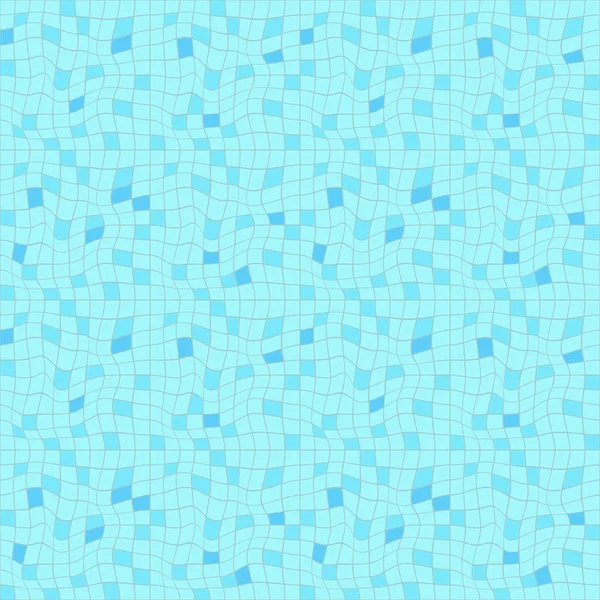 スイミングプールシームレスパターン 夏のデジタルペーパー 水面の視覚的錯覚図 ライトブルーのタイルの繰り返しの背景 夏のファブリックテキスタイルデザインの背景 — ストックベクタ