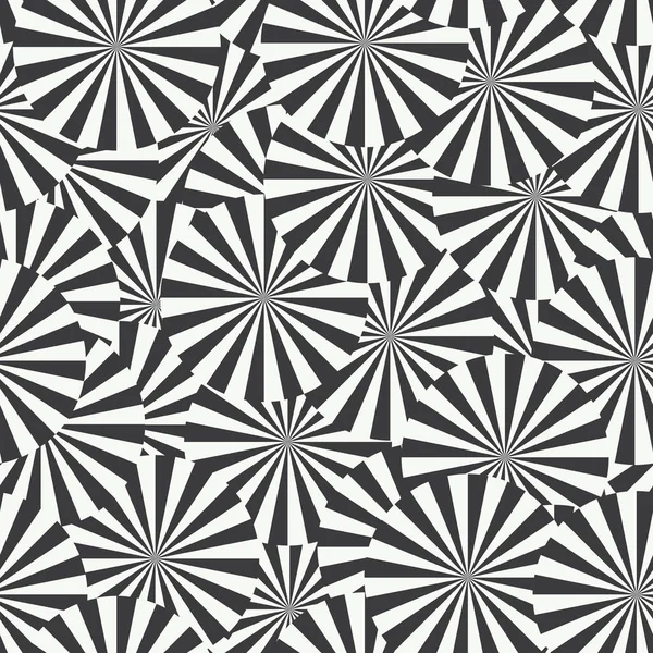 Patrón Geométrico Ilusión Óptica Papel Digital Blanco Negro Efecto Hipnótico — Archivo Imágenes Vectoriales