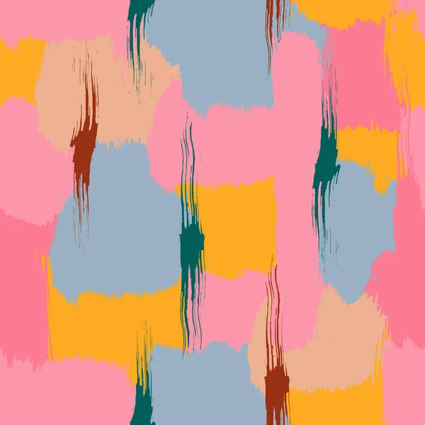 Motif Artistique Sans Couture Peinture Abstraite Colorée Répéter Toile Fond — Image vectorielle
