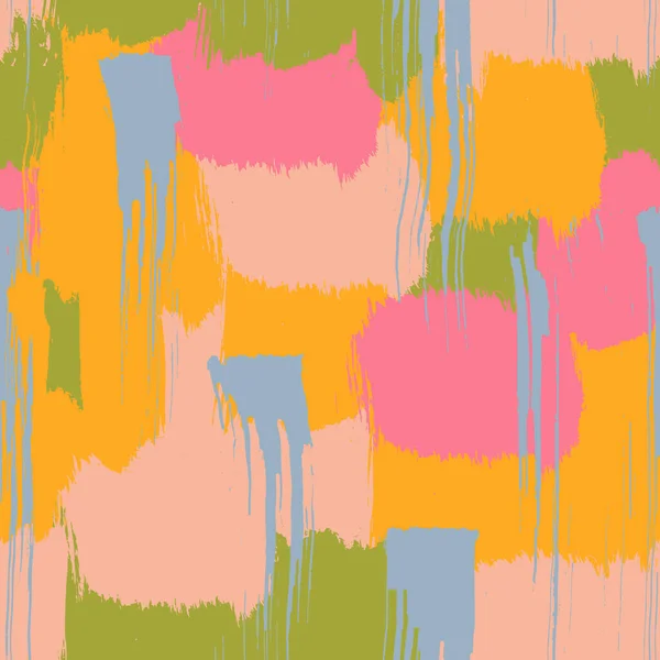 Motif Artistique Sans Couture Peinture Abstraite Colorée Répéter Toile Fond — Image vectorielle