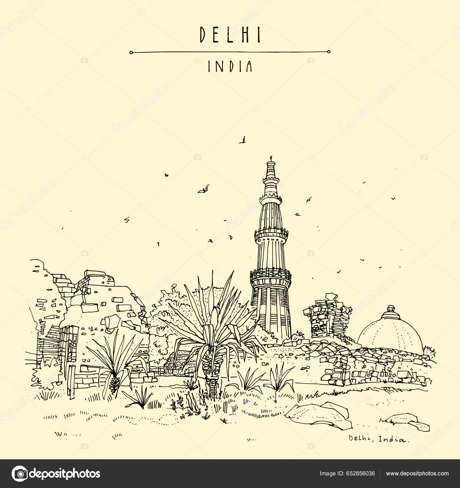 Qutub Minar Drawing by Uma Krishnamoorthy - Fine Art America-saigonsouth.com.vn