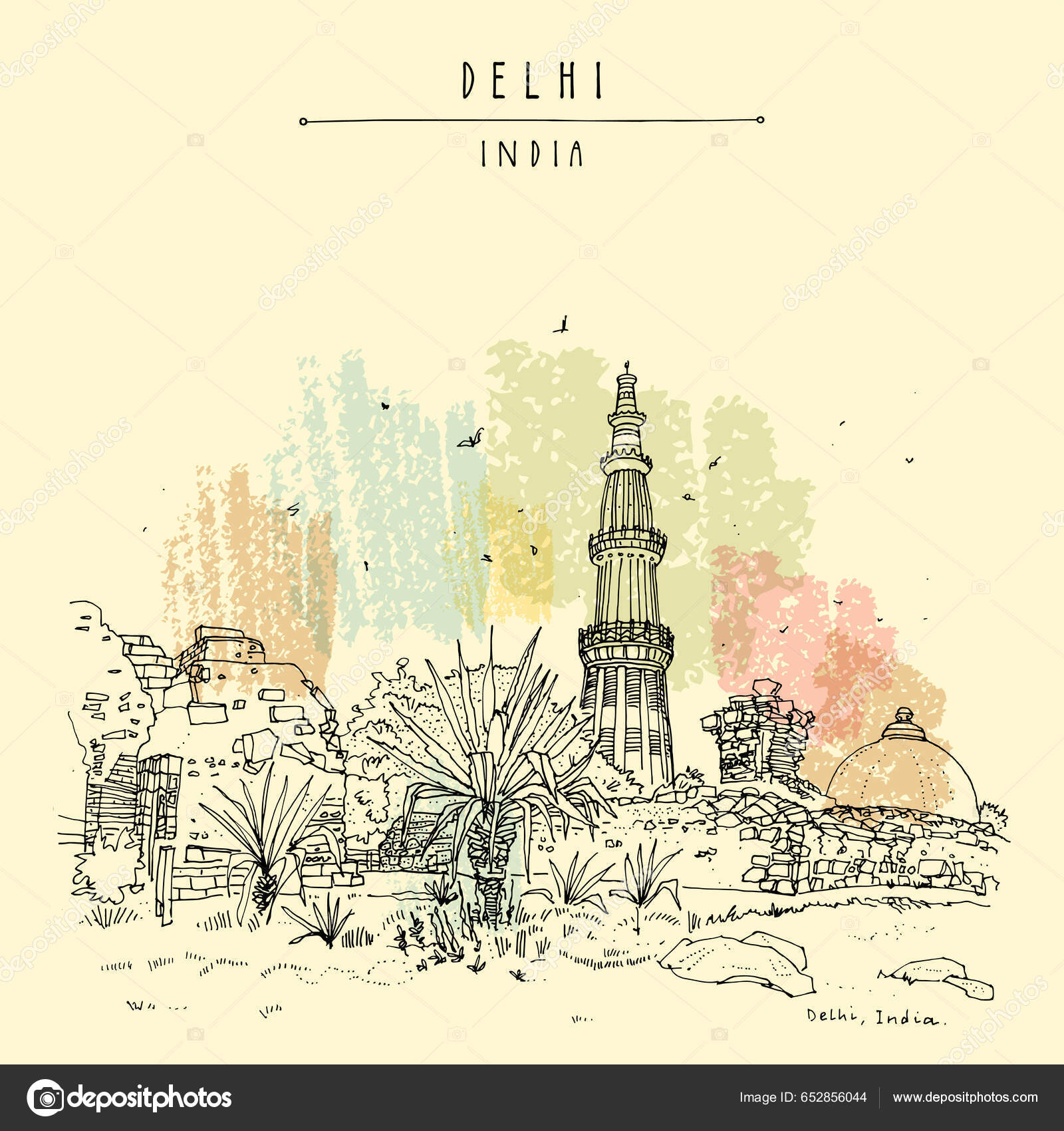 Colorful India - Qutub Minar | Behance :: Behance-saigonsouth.com.vn