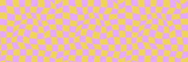 Damalı, pürüzsüz desen. Retro tarzı dijital kağıt. Bölünmüş ızgara yüzey tasarımı çizimi. Sihirli optik illüzyon arka planı tekrarlıyor. Basit renkli düz dizayn kumaş arkaplanı