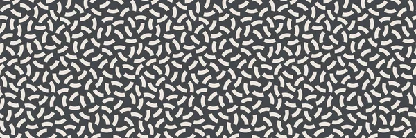 Vektorgeometrisches Nahtloses Muster Einfache Formen Memphis Stil Monochromen Banner Schwarz — Stockvektor