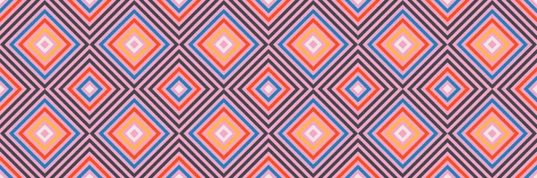 Eenvoudig Geometrisch Naadloos Patroon Heldere Levendige Primaire Kleuren Moderne Abstracte — Stockvector