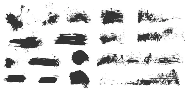 Set Maquillage Coups Pinceau Encre Collection Grungy Textures Dessinées Main — Image vectorielle