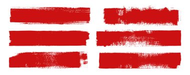 Düz çizgi vektör fırça darbeleri. Siyah el çizgileri, lekeler. Çin ya da Japon el yazısı fırça darbeleri seti. Sert grunge kalınlığında boya izi. Vektör çizimi dikdörtgen metin kutuları