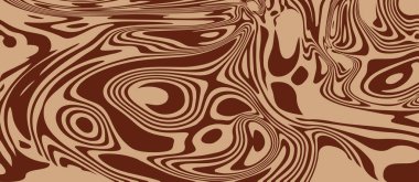 Çikolata desenli arka plan. Soyut eriyen karamel dokusu. Sütlü kahve karışımı. Sıvı kremalı bg. Psikedelik çarpık zebra çizgileri. Mermer resimleme