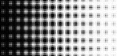 Noktalı yarım ton arkaplan. Siyah vektör nokta deseni. Soluk yarım ton etkisi nokta ses gradyanı. Dijital piksel tahıl tozu. Tahıllı duoton benek dokusu. Modern geometrik karikatür bg. Mürekkep spreyi derecelendirmesi