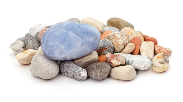 stock image Pile of colorful stones isolated on a white background.
