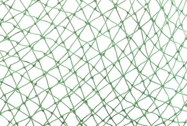 背景是由白色背景上孤立的伸展的绿色网格构成的 — 图库照片